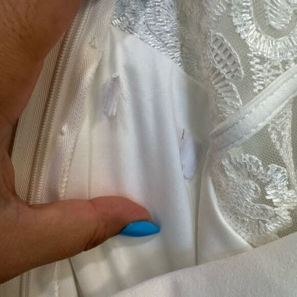 Lulus Forever a Fairytale White Lace Sleeveless Maxi Dress – Approx Size XL - Picture 7 of 9